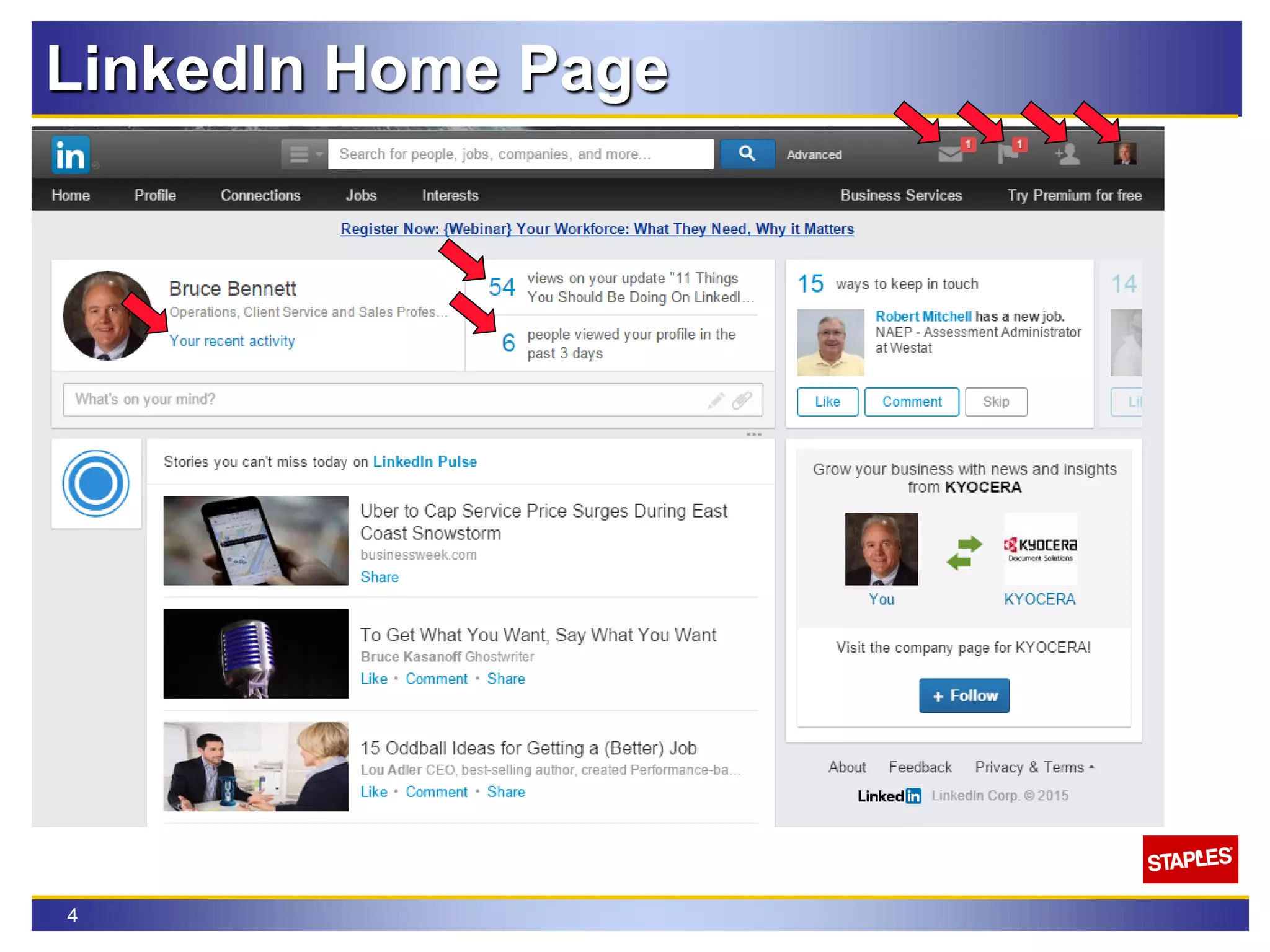 4
LinkedIn Home Page
 