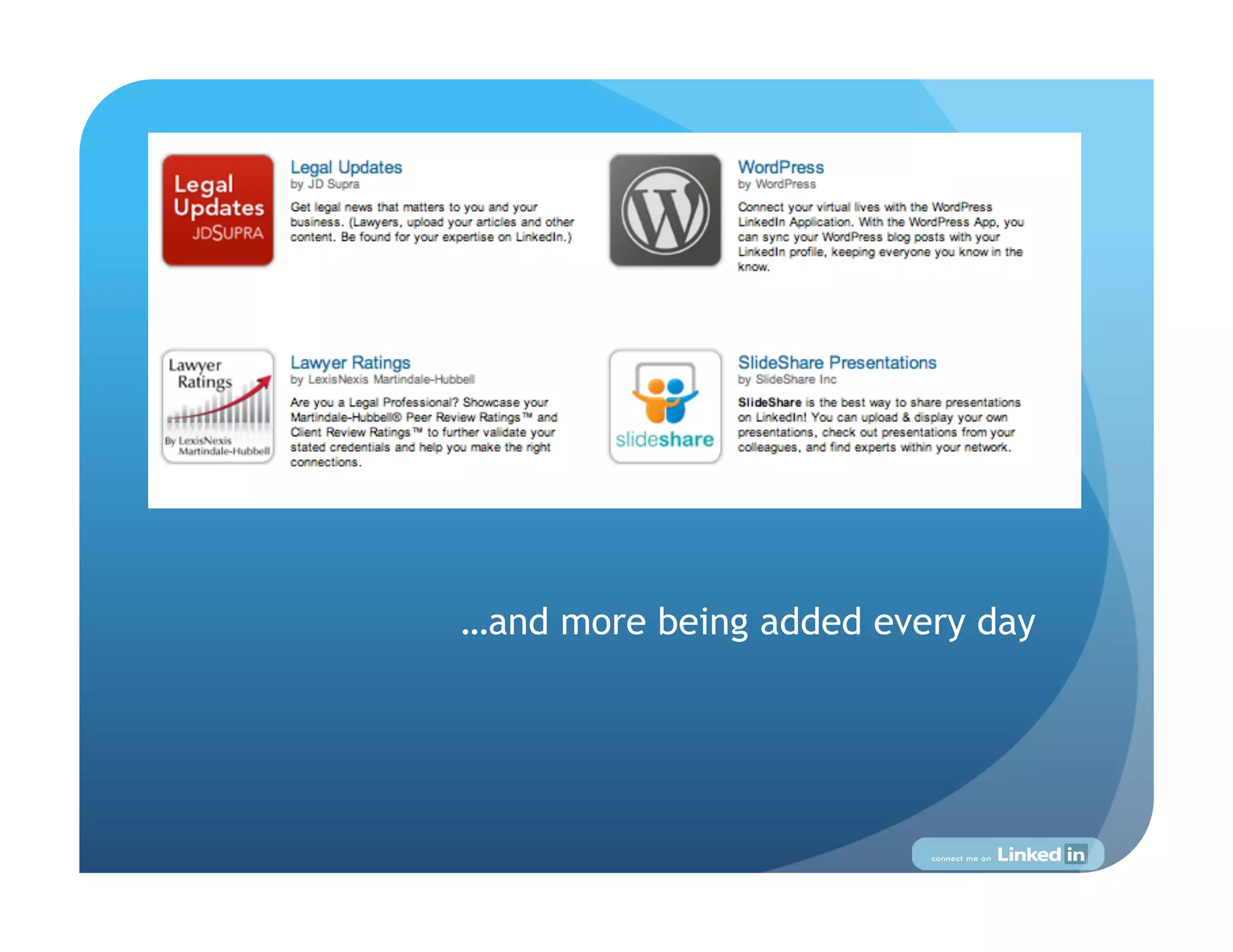 …and more being added every day
 