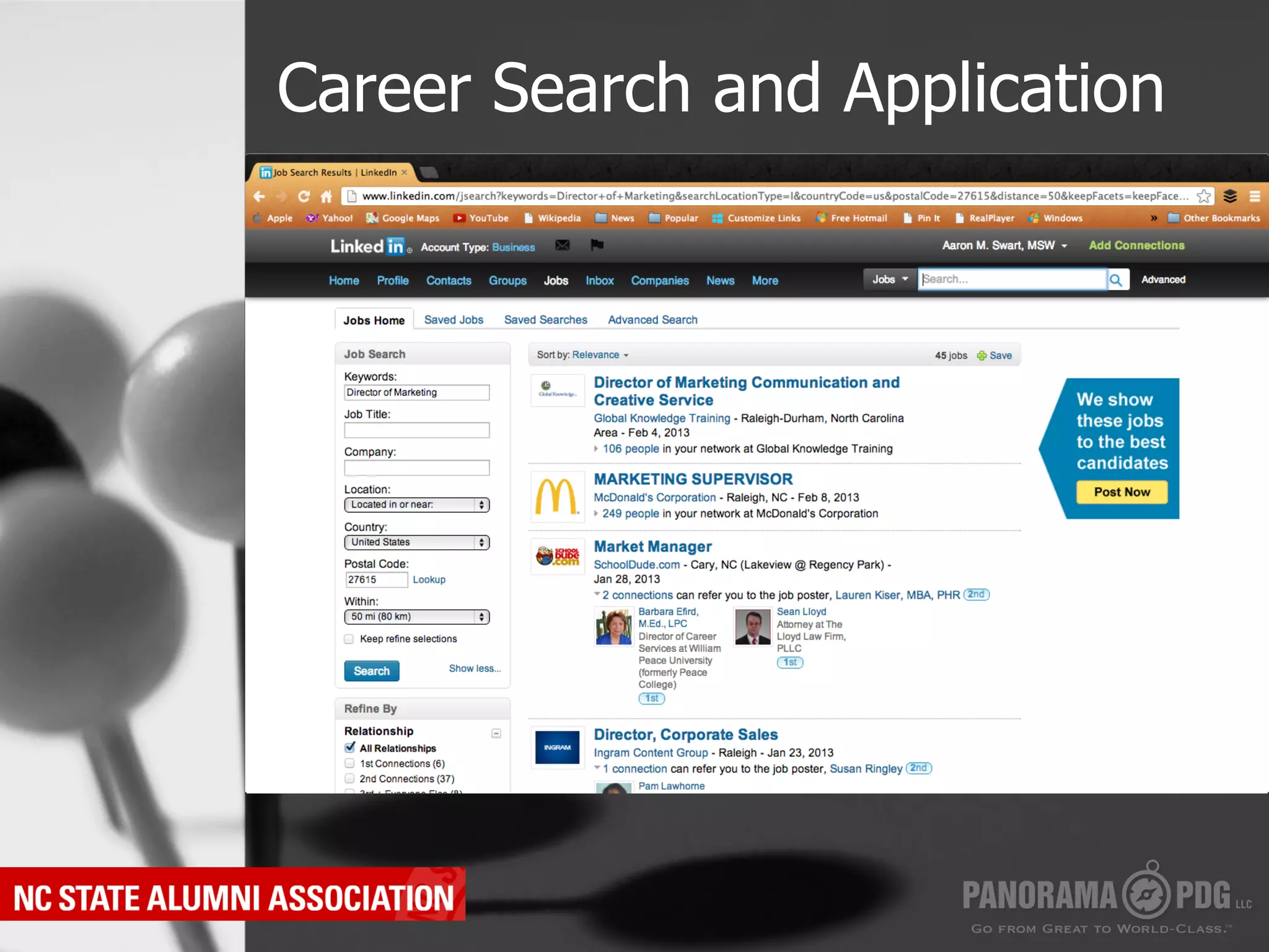 Career Search and Application
 