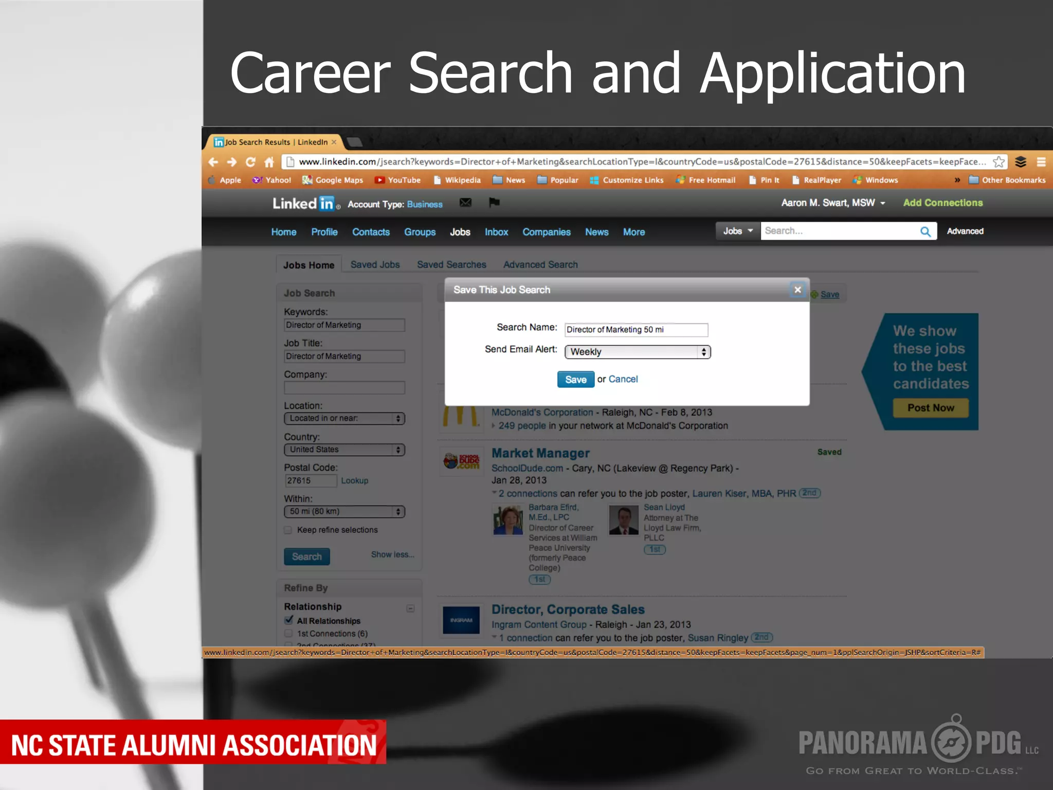 Career Search and Application
 