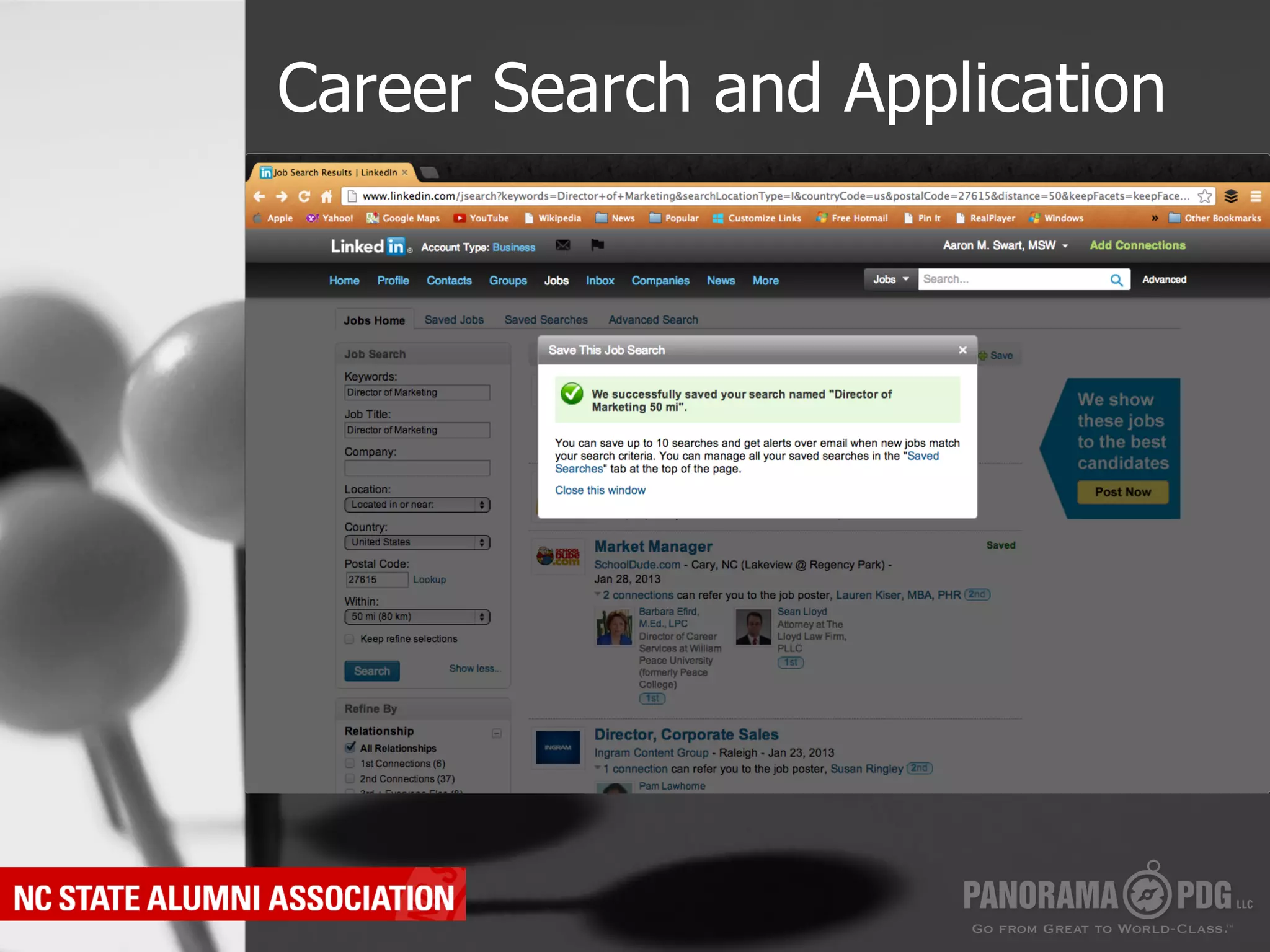 Career Search and Application
 