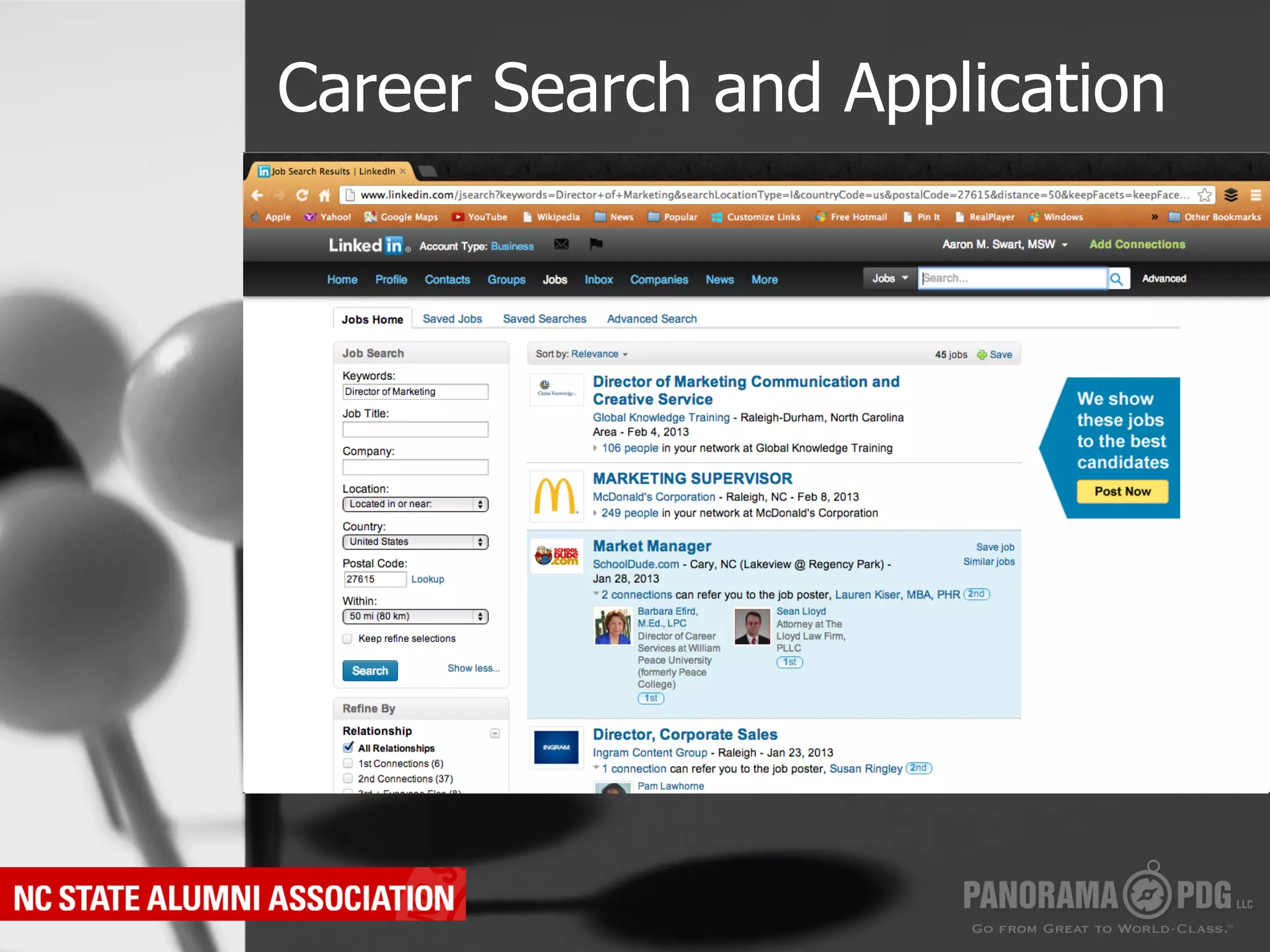Career Search and Application
 