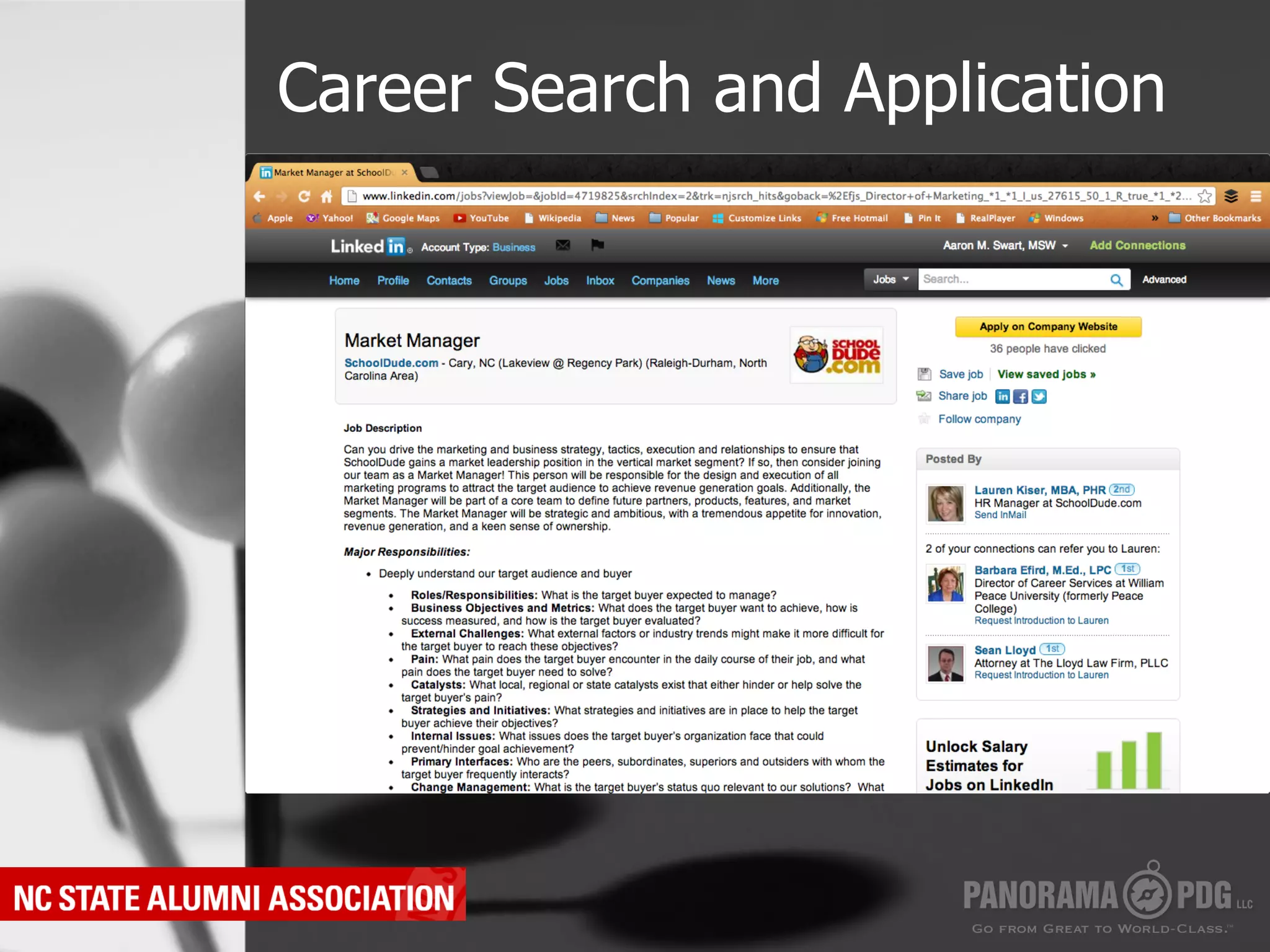 Career Search and Application
 