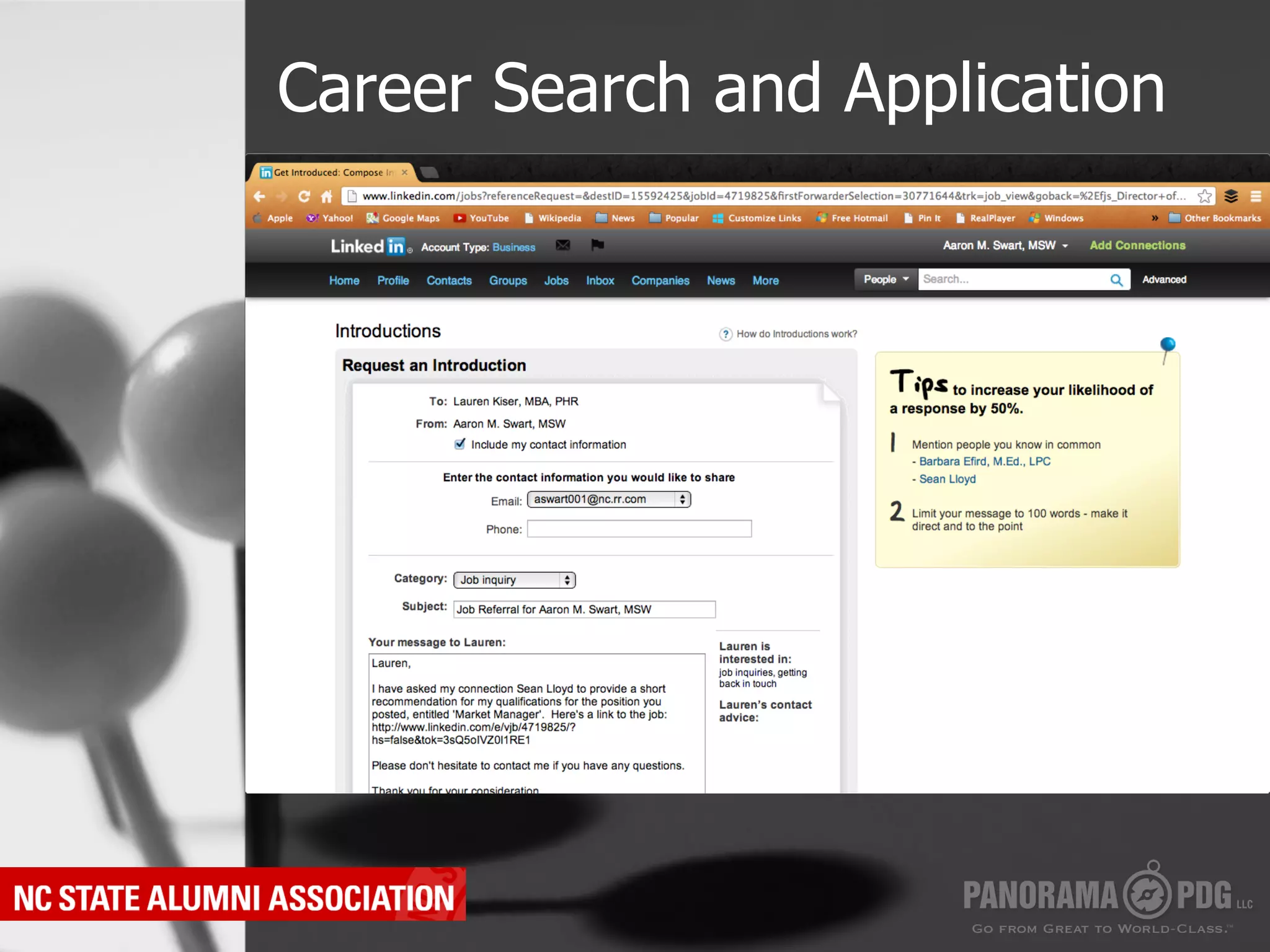 Career Search and Application
 