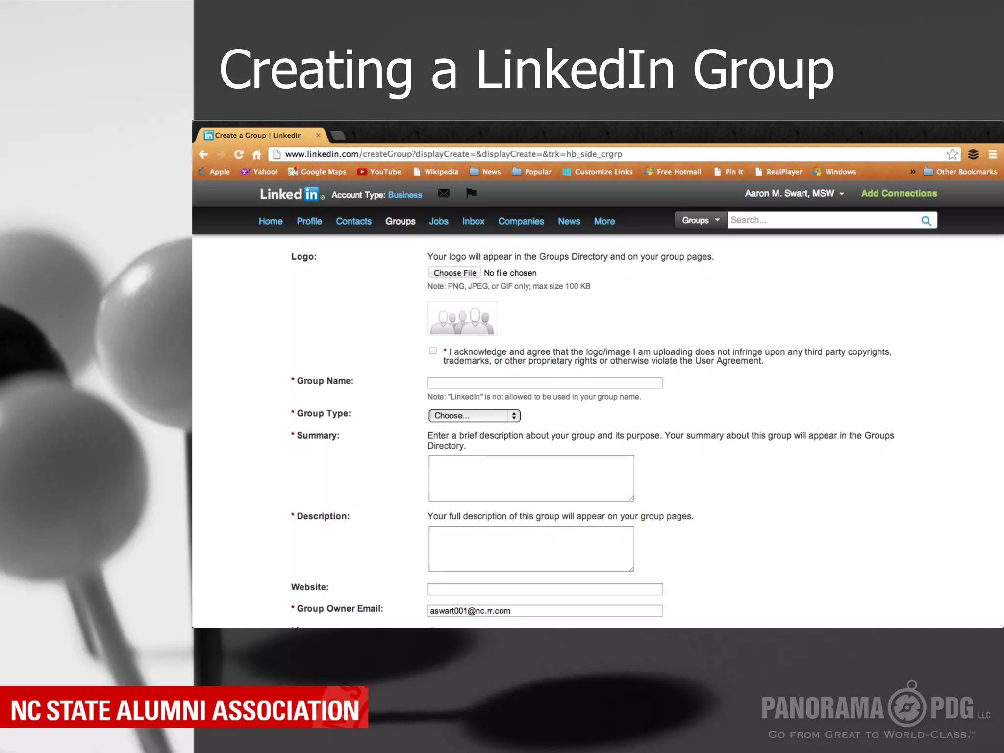 Creating a LinkedIn Group
 