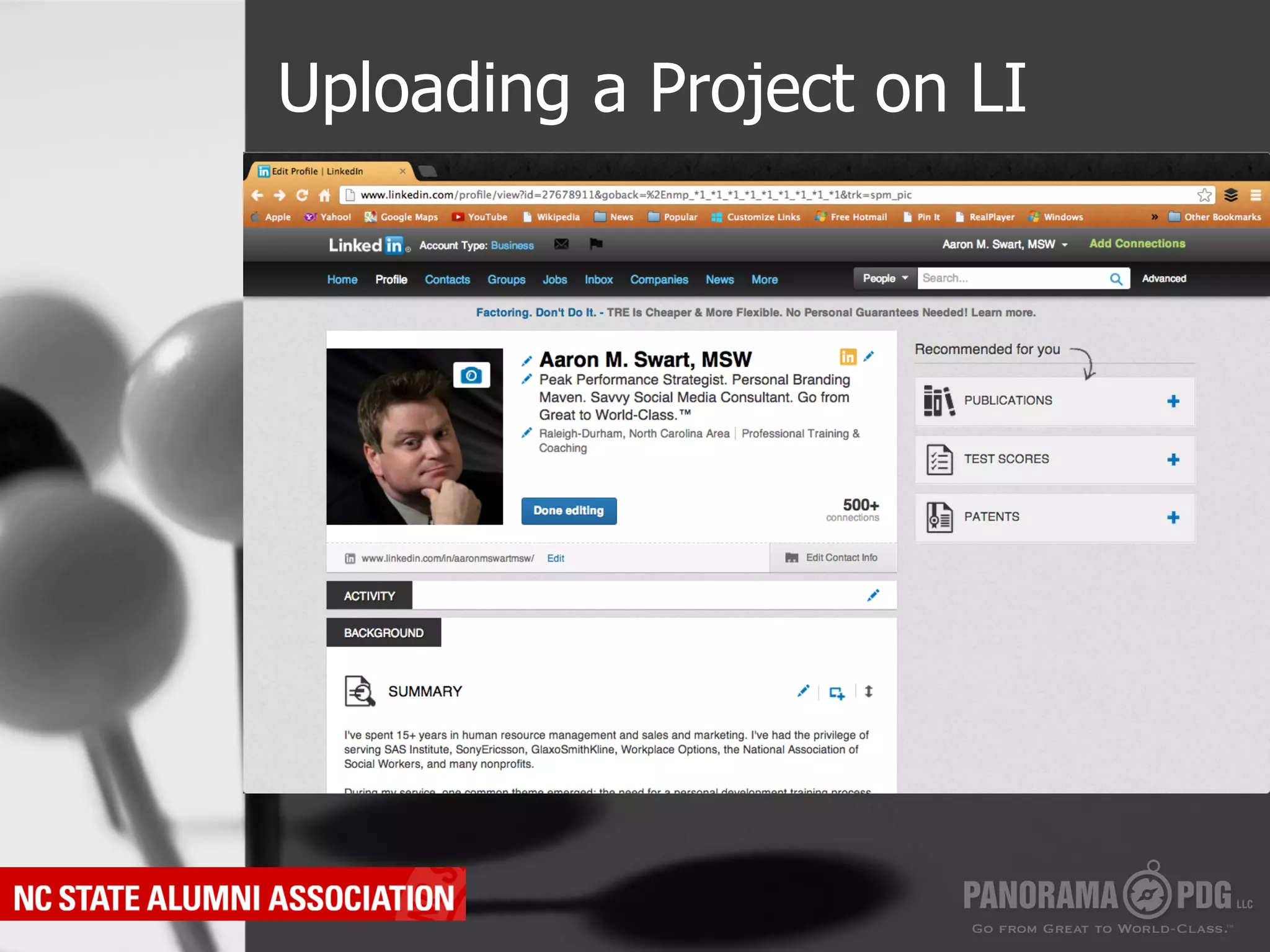 Uploading a Project on LI
 