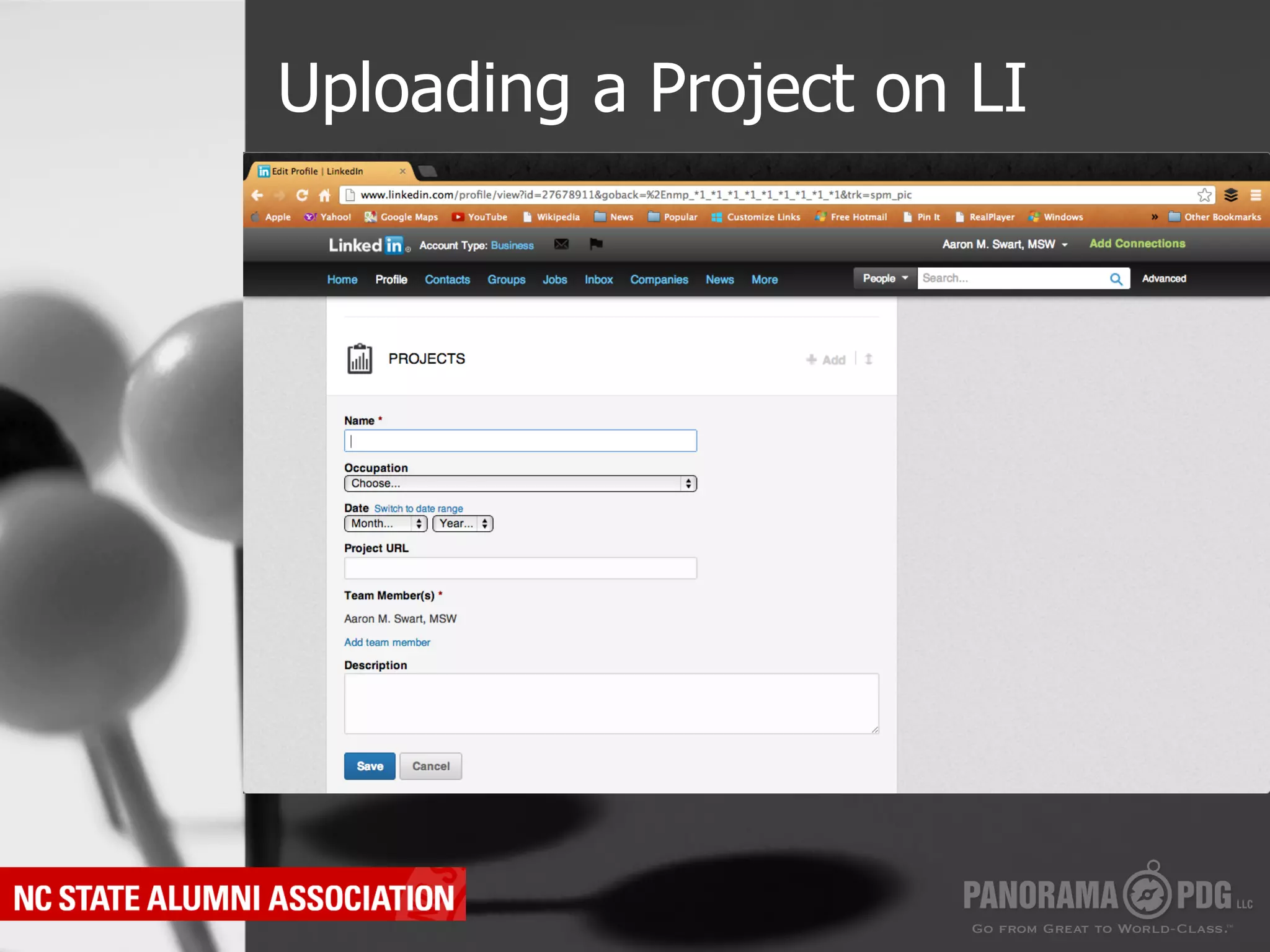 Uploading a Project on LI
 