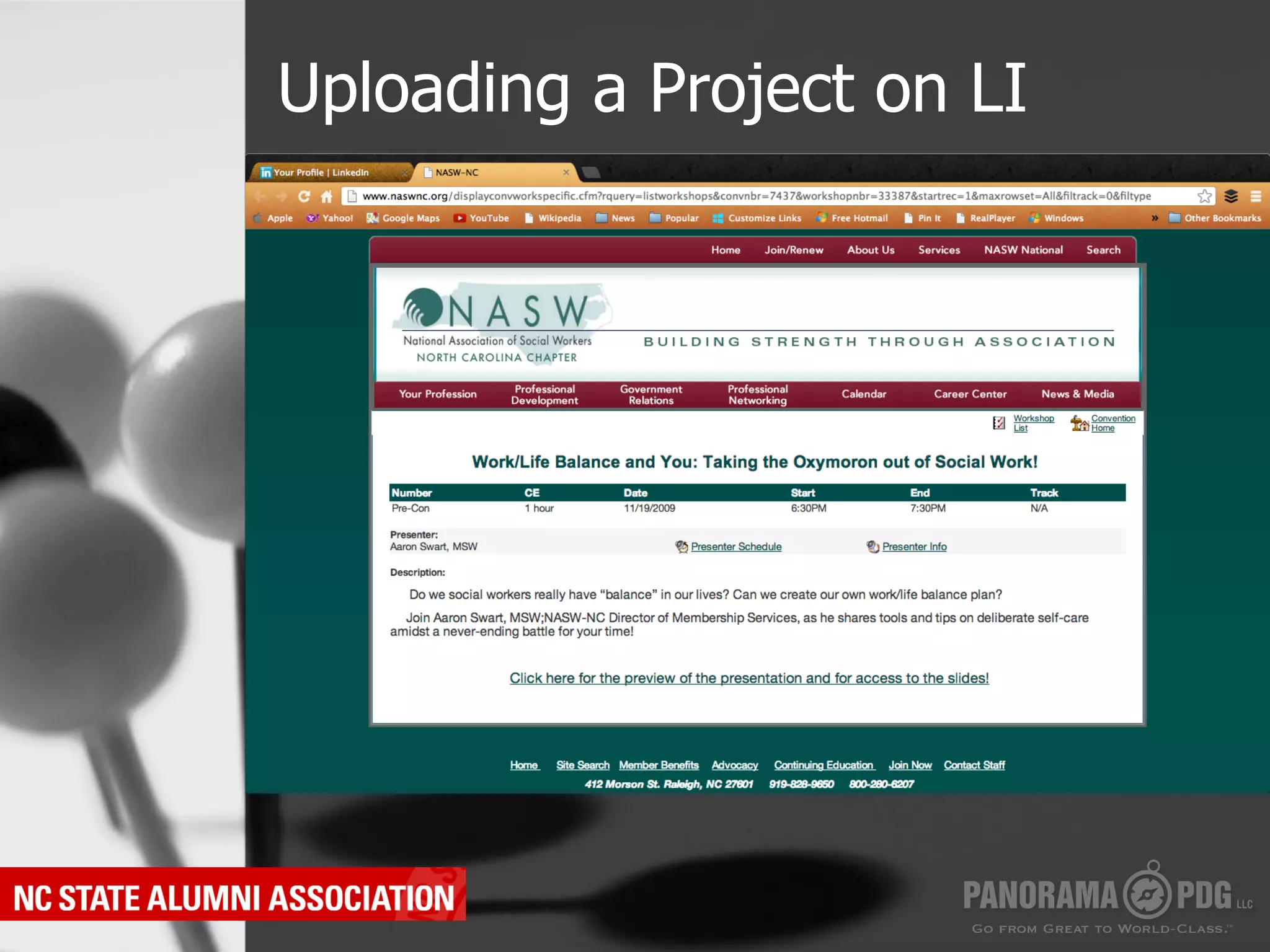 Uploading a Project on LI
 