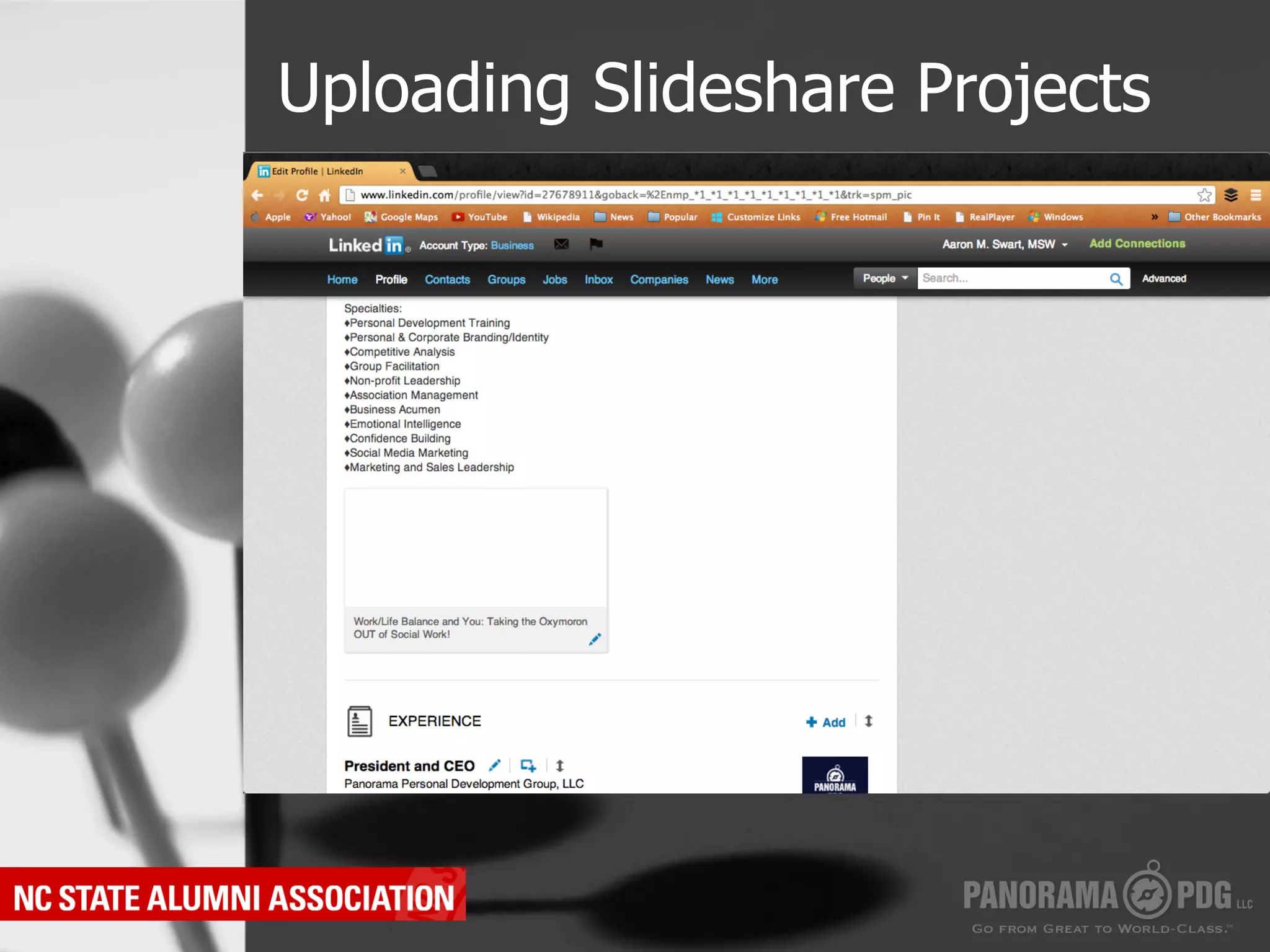 Uploading Slideshare Projects
 