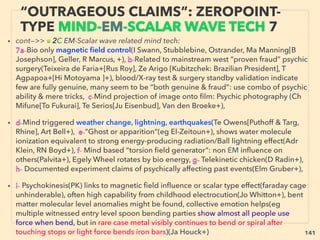 141
WORLD TREND; WHEN INVENTOR
STARTS ESTABLISHING NEW TECH.. 3
• ->> cont; free energy commercialization prosecuted: For more
prominent ones;
■ National media calls it as “pseudoscience”, & investors/local media
cancel, ■ Inventor helpers start ﬁghting, funds/equipments/documents
start missing, ■ Backers also warned as ﬁnancial-industrial security
threat by (un)identiﬁed groups
• ■ Suddenly classiﬁed as national security risk; Tech conﬁscation(by
Govn’t division, Intelligence agency, Private security company,
Unidentiﬁed armed group, or SWAT team) with or without warrant, told
to go to jail etc if discuss this event/technology, Police & media usually
ignore intervention request(in some way justiﬁable, but process criteria,
decision maker, responsibility, involved party unclear p310), this occurs
world wide, not just in West, but happening less and less recently:
reduced debunking or suppression of disruptive technology is
observed in most industries(exception Medical+) -->>cont:
 
