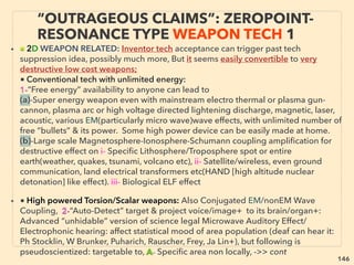 146
FREE ENERGY CHALLENGE: QUEST
TO MEET ACADEMIC PROTOCOL 2
• ■ “Reputed” labs/schools/publications have strong tie with “reputed = large”
scientist group-NGO-corporate, often disallow to test/publish “certain kind
of” new science or experiment data as “it would break the law”(Ge Pollack+),
”Blacklisted” academic can be banned from student interaction at schools,
mainstream science journals & conventions etc(B Josephson, Sarfatti+)、
■ Most large corporate research/Govn’t div has a strain whose member is
fully aware of/engaged in physics law breaking performance energy(& other)
techs but by secrecy contract(allegedly linked to National Security status)
mainstream academic/media is never ofﬁcially informed(Rug Santilli, Da
Yurth, Myr Evans+): scientiﬁc corruption
• ■ Alleged tenured dismissal, faculty/university warned of funding cut if
member studies “non-std-science”(B Martin, Jo Mack, CDF-Galtieri,
Delborne, MW Ho, Hal Arp+), or for geopolitics study most critical issue to
be avoided(Chomsky vs Jam Tracy): former prof as opposed to latter one is a
more of controlled opposition & gate keeper?(Ant Hall+), science is "policy
driven" sponsored by corporate groups(Dav Lewis+)
 