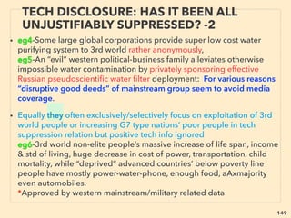 linkedin.com/in/newnatureparadigm - Ben Rusuisiak, Vancouver BC, Canada 149
• ■ 1ST LAW: Energy cannot be created or destroyed- only change forms
■ 2ND LAW: Energy always evens out to create a neutral entropy state
■ 1+2: Mainstream interpretation: Must not appear to generate more energy than it is
used; Even some of LENR/Cavitation scientists subscribe to
■ Taboo of questioning even interpretation itself of the law in main academia & in turn
media, in rare cases scientists group up to appeal for law reformulation, sometimes they
are described as “delusional, crackpots”
• Inventors & small # of mainstream scientists point out ﬂaw/contradiction in (LOTD)law of
Thermodynamics),(Da Sheehan[scientist, not same as a lawyer on p292], Heyrovská,
Sachs, PD Keefe, PT Pappas, G Pellegrini, X Fu, Nikulov, Graeff, Čápek, L Gordon, Denur,
Coffey, Molnar, D’Abramo, Garamella, Tim H Boyer, Allahverdyan, Semura, Crosignani,
Ale Kaivarainen, M Devereux, Nieuwenhuizen, Dubonos, Bok, Špička, Mar Comings +):
1st law is ok, but 2nd law only covers Closed System; It is more of a rule of thumb from
statistics;
• There is no “overunity”- energy is everywhere; Any matter over 0K emits EM wave -
thermal radiation anyways; QuantumElectroDynamics etc. Even biological muscle
energy generation seems to clearly exceeds what Adinosine Triphosphate(ATP) can
produce(AV Hill, M Dydyńska+)—>>cont:
LAWS OF THERMO-DYNAMICS: LOTD VS
INVENTORS & “DISSIDENT” SCIENTISTS
 