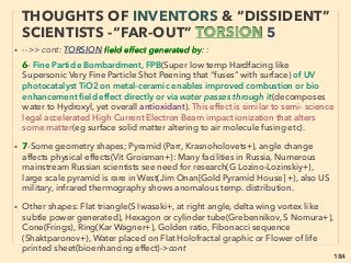 linkedin.com/in/newnatureparadigm - Ben Rusuisiak, Vancouver BC, Canada 184
• ->>cont. Torsion ﬁeld wave quality: 7 Copy & iowanprint element;
●iii-Others; β-Imprint effect & Schumann resonance:
• This is Russian mainstream level idea, also western military/science
discussed but media usually ridicules: optional or covert capability of
below i & particularly ii . (Geo-engineering application is described at
p296, 1A):、
i -Schumann Resonance Control as huge geo-engineering
switch(Eastlund, Bil Hayes+), by EM ELF wave ampliﬁed from ionosphere
working as “long wire antenna” by projecting ELF modulated UHF-EHF
pulse wave to it from ground (Streltsov, V Sorokin+) etc, at SURA, EISCAT,
SPEAR, CRIRP, SuperDARN, GWEN, HIPAS, NERC MST, NEXRAD, JORN,
SBX-1, upgraded new HAARP etc, or unknown compact facilities/radar
stations/ships/radio transmitters/unused 15km+ long power lines: usually
need freq. etc adjustments from regular use. Augmentable by electro-
conductive aerosol spray, or satellite reﬂector. Other methods: High
altitude nuclear EMP, Wave coupling, EM acoustic wave [Scalar], Laser +),
THOUGHTS OF INVENTORS & “DISSIDENT”
SCIENTISTS -“FAR-OUT” TORSION 17
 