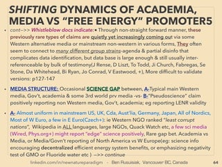 linkedin.com/in/newnatureparadigm - Ben Rusuisiak, Vancouver BC, Canada 64
• —>> continued ■ SOLAR:
■7. Solar thermal/heat: Disruptively low cost, often forgotten, instantly
applicable with 50%+ efﬁciency with existing tech use, For residential,
commercial, industrial(Industrial Heat Process, at least 60% of electricity is used
to generate) application as co-heat source:
i Solar Air Heating, Very scalable, •Can be combined with Solar Thermal
Collector: SolarWall(J Hollick)+, •Low tech dessert area heating and cooling by
Trombe Wall(M Dabaieh+),
ii Solar thermal by hot water collecting: Enerworks +, •Extensive District
Heating system incorporation & heat storage in Denmark(Marstal, Brædsrup+),
• iii Rare but most efﬁcient(70%+) combined PV & Solar thermal unit type by hot
water recovery while cooled temperature improves PV cell performance: eg
Technique Solar(D Thoroughgood), Solar Angel etc . Concentrated thermal at
80% efﬁciency(IBM), Similar concept with housing construction element added
more energy produced than used home idea can be cost competitive depends
on solar panel costing(Sonnenschiff-PlusEnergy-Heliotrope[R Disch],
Övolution, “Sous-le-Soleil”, ArchiBlox+) -->>cont
SCIENCE-ACCEPTED
“SUPER LOW COST” SOLAR 10 THERMAL/CHP
 