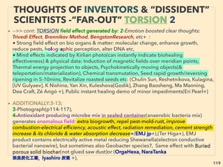 119
• -->>cont: Direct ﬂame doesn't even boil water:、
■ But Incinerates at 1600°C, Vaporizes Tungsten(3400°C): burns at
subatomic level? Nuclei Superdeformation link?- Ormus connection?
(p196-210),
• Disrupts molecule bond(electron breaks off water molecule at
matter reaction causing heat(Eckman+), Implodes in pure
form(Suartt, Knudston+), Mix is Explosive: HHO+H2: can call
hydroxy/oxy-hydrogen, 、
Much higher quality & almost fumeless faster metal cut + alien
matter welding, surface cleaning, ampoule ﬁlling etc(Epoch Energy
+), “Improved version” of Injection/Water Shield/Steam Plasma
cutting,
• This is similar to Pulsed arc Water Plasma(Мультиплаз-Multiplaz)
effects. Far more gas produced than H2 by same energy, hence
much lower cost. -->>cont:
“INVENTOR PSEUDO SCIENCE” FREE
ENERGY- 3 HHO, OXYHYDROGEN GAS 6
 