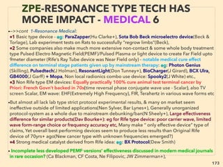 173
• -->> cont: TORSION ﬁeld effect generated by:
8-Self running pyromagnetic organic waste decomposer(mostly 3x3x5m
type size) by "charging/micro-plasmaﬁcation of ﬂowing air(at least
oxygen) by its alternating magneﬁc ﬁeld treatment. 、
Seems to emit only low heat(300-500°C) yet with almost no fumes(indoor
useable) produced at heat generating efﬁciency close to unity and
feedstock is almost completely decomposed despite low temperature
process. Ash has magnetic & bio-activation properties. It decomposes
PCB, medical waste at pseudoscientiﬁcally low temperature and yet even
almost no dioxin produced. See p94 for details.
• 9-Spin ordering oscillation state(Y Medvedev+),
10-Semantically written words(Speransky+), & its biophotonic effect(T
Stanciulescu+), 11-Shaking, vibrating, hitting etc,
12-Geophysical objects: earth etc(SA Vasiliev+): Foucault's pendulum
anomaly during at solar eclipse even it is located underground(Allais+),
even some mainstream labs admit effects. -->>cont:
THOUGHTS OF INVENTORS & “DISSIDENT”
SCIENTISTS -“FAR-OUT” TORSION 6
 