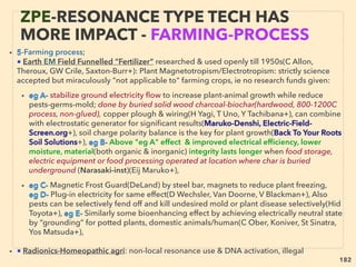 linkedin.com/in/newnatureparadigm - Ben Rusuisiak, Vancouver BC, Canada 182
• ->>cont. Torsion ﬁeld wave quality:
• 7 "Copy & Imprint" element-Torsion ﬁeld emitting function of speciﬁc spin
frequency(Info Carrier of chemistry-physics in its absence) can be copied &
pasted like magnetization (one method is to place solenoid coil around
original target to digitally record its frequency, then re-emit it to target in
same set up in coherent EM ﬁeld exposure of the frequency to paste/
record), or others include ”Residual or ghost” effect: Change quality of mass
by “info carriers”; imprint onto medium’s molecule spin oscillation eg:
• ●i-Water only: A--”Alcohol” to get drank with no side effects(Kleinert+),
B-Tan lotion as a Drink:eg Osmosis Skincare(B Johnson), C-“Water based
DNA Polymerase” Chain Reaction- PCR(A Tedeschi+), D-“Medicine“:
Markov phytococktail, Infoceuticals: (Surochinski+), but also useable as
undetectable Sports Doping(Palyushev+), E- Replication of frequency to
“less structured” water from treating device with lattice structure that is
"oscillation memory etched" by prolonged laser pulse exposure: Merus
ring:(Kar Wagner, U Holst+), —>>cont
THOUGHTS OF INVENTORS & “DISSIDENT”
SCIENTISTS -“FAR-OUT” TORSION 15
 