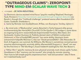204
• ->cont:■3: Conventional science linked to ORMUS? ii : SuperAtoms: ✔b:、
✔c-In some cases SuperAtoms indicate cooper pair formation(electrons
won’t get knocked away from the path: superconductivity) at still mostly less
than 150K(-123C), but some cases possibility to be able to raise it to room
temp(Kresin & Ovchinnikov+) in future, 、
✔d-Metallic nanoclusters phase-change into non-metal quality: ➢Surface
plasmon resonance disappear(no longer metal?), ➢Subnanocluster
demonstrates “overunity” like catalyst/alloying effect (increased % is clearly
more than surface area expansion(Yas Shimizu, Hid Yasuda+),
➢Gold becomes catalyst(van Bokhoven+),
• iii-Super/Hyperdeformation of Nuclei: Some superdeformed nuclei(particle
accelerator generated off-centre collision of two nucleus, doesn’t last long)
of more than 2:1 ratio off sphere diameter of atom might demonstrate
superconductivity, and higher energy high spin state, can even ﬁssion(A
Sandulescu, RK Gupta+), quantum tunnelling(S Leoni, Lopez-Martens+):
Would superdeformation itself promote electron paring(cooper pair)?, Also
occurs at diatomic molecules(Den Bonatos, Daskaloyannis+). -->>cont:
EVEN MORE “FAR-OUT” ORMUS -9
SCIENCE LINK? SUPERDEFOMRED NUCLEI
 