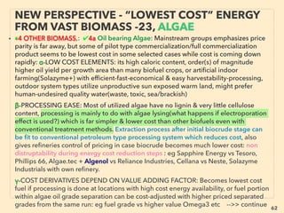 62
•—>> continued-■3. Concentrated ThermoPhotoVoltaics:
For efﬁciency only: Mainstream ignored aerospace targeting Boeing-Spectrolab’s Multi
Junction solar cell CDO-100-C3MJ/C4MJ is average efﬁciency 38.5/40 % in 2009/10 for
terrestrial market, and sells to civilian companies(OEM?), SolAero-Emcore was 37% in
2007, Hybrid concentrated PV & thermo-acoustic engine(Northrop Grumman), MicroLink’s
specialized dual-junction solar cell works at 400°C, PhotoElectrowetting/Optoﬂuidics sun
tracker by Teledyne, etc.
•Due to their space industry sales, there might be classiﬁed more robust products. Civilian
market focused companies’ R&D lab efﬁciency is 45% level in 2016 (Spectrolab linked
Amonix-Arzon Solar, Lattice-Matched solar cell by Solar Junction +), * What happens if
Optical Vortex Soliton & Self-Focusing element is applied?
•■4. Non Std Concentrated Solar Power(CSP), i 30%+ ﬁeld efﬁciency Dish
Stirling(parabolic), (CSPs drop performance as much as 85-90% at rain or cloudy weather),
lowest cost available solar in sunny area: Rippaso Stirling Hybrid, Cleanergy, United Sun
Systems -all linked to Sweden, Schlaich Bergermann & Partner -Germany, US Majors
participated in 1980s-90s but withdrawn(McDonnell Douglas, Cummins), No water use,
Much less land needs(2.5ha/mw) with Module based 10-50kw installation, <5cents/KWh
range cost is on par with lowest cost by non mega hydro. ii Solid State Energy Harvesting
device: or high efﬁciency combined cycle can lower cost than Stirling: eg •Photon
enhanced thermionic emission(Melosh), •Others(p42-50)
SCIENCE-ACCEPTED
“SUPER LOW COST” SOLAR 8 TP VOLTAIC
 