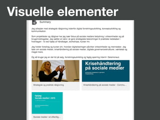 Visuelle elementer
 