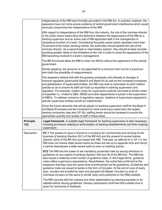 Basel Object Study Example BASEL CORE PRINCIPLES FOR EFFECTIVE BANKING SUPERVISION DETAILED ...