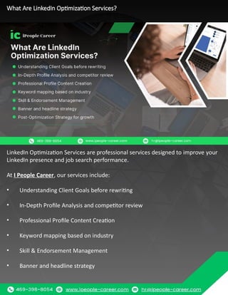 LinkedIn Optimization Services in USA | iPeople Career | PPTX