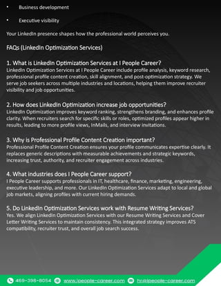 LinkedIn Optimization Services in USA | iPeople Career | PPTX