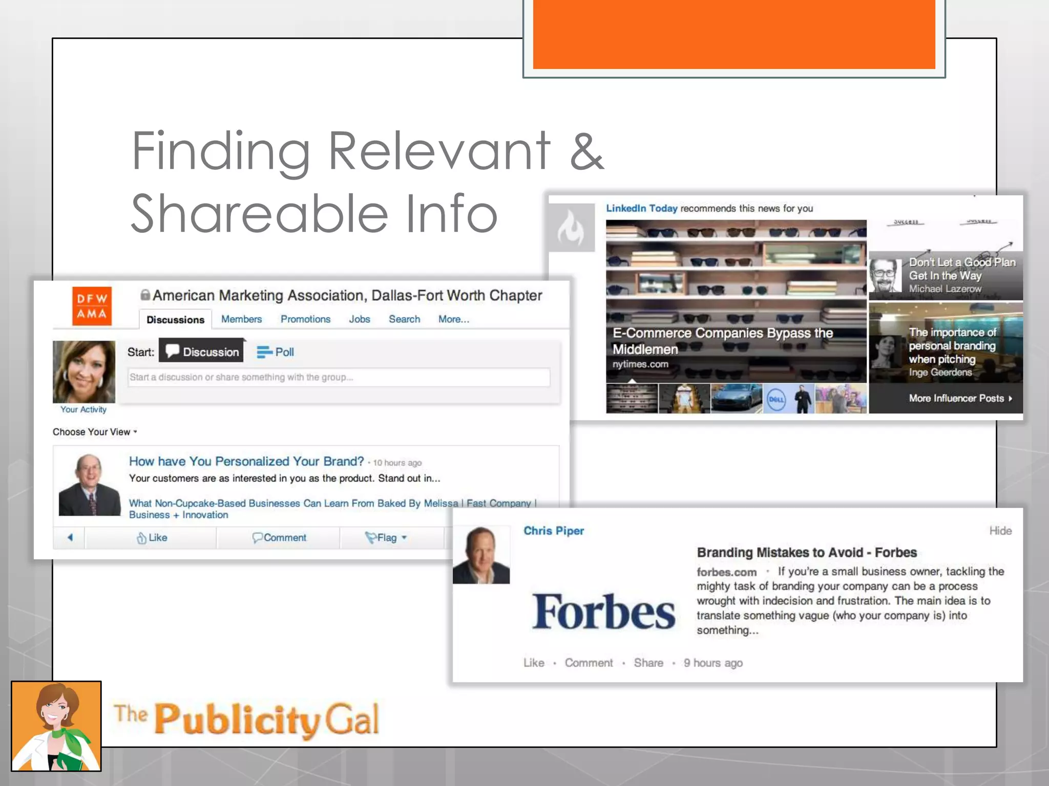 Finding Relevant &
Shareable Info
 