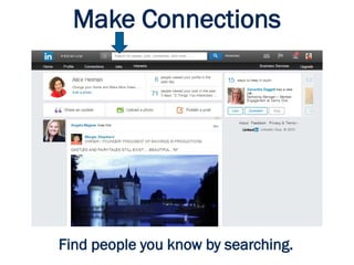 Make Connections
Find people you know by searching.
 