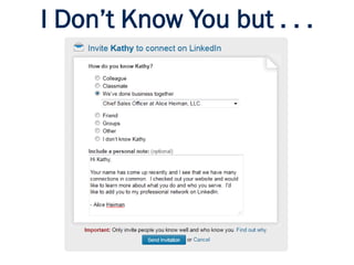 I Don’t Know You but . . .
 