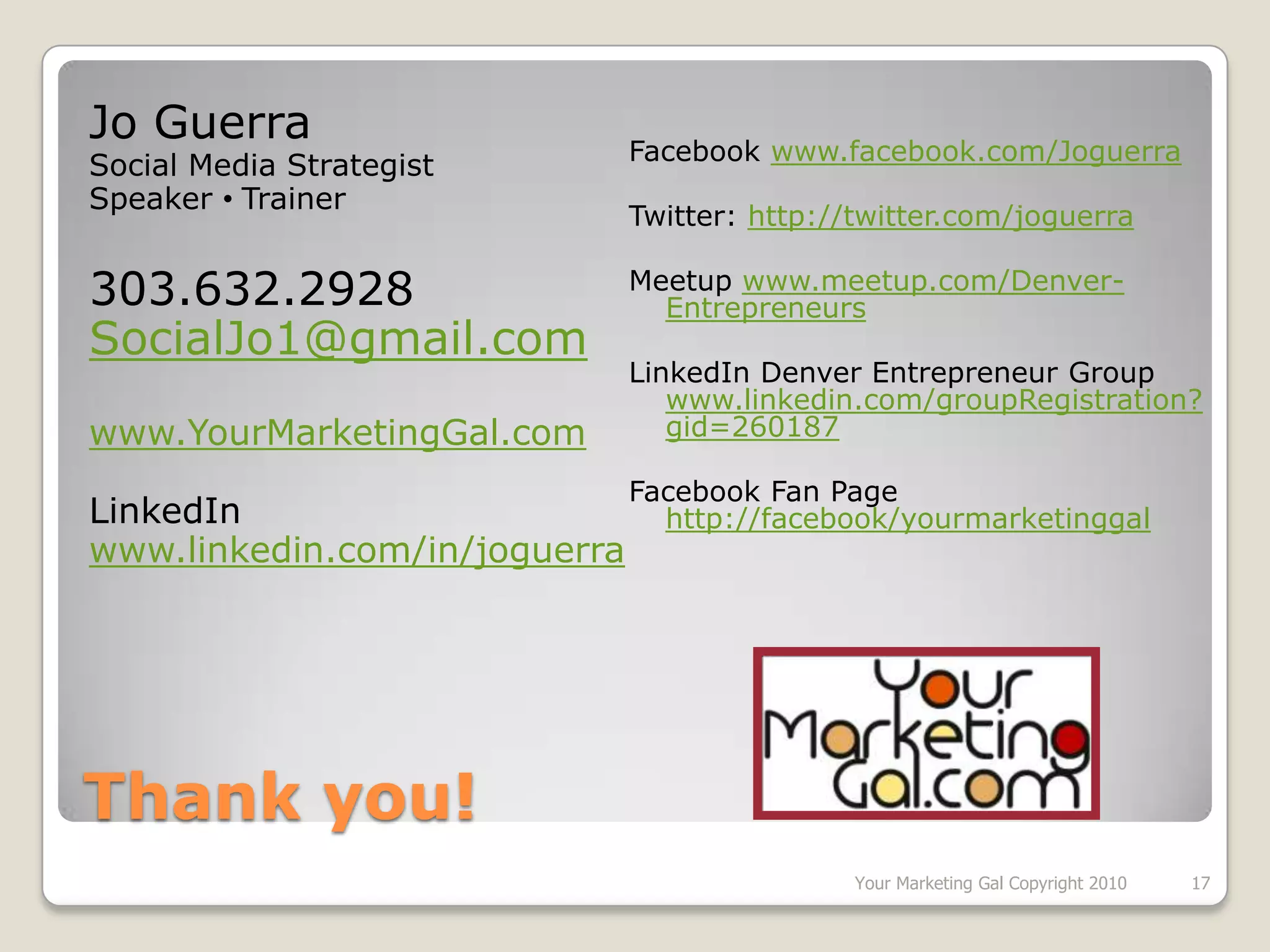 Expand your online network