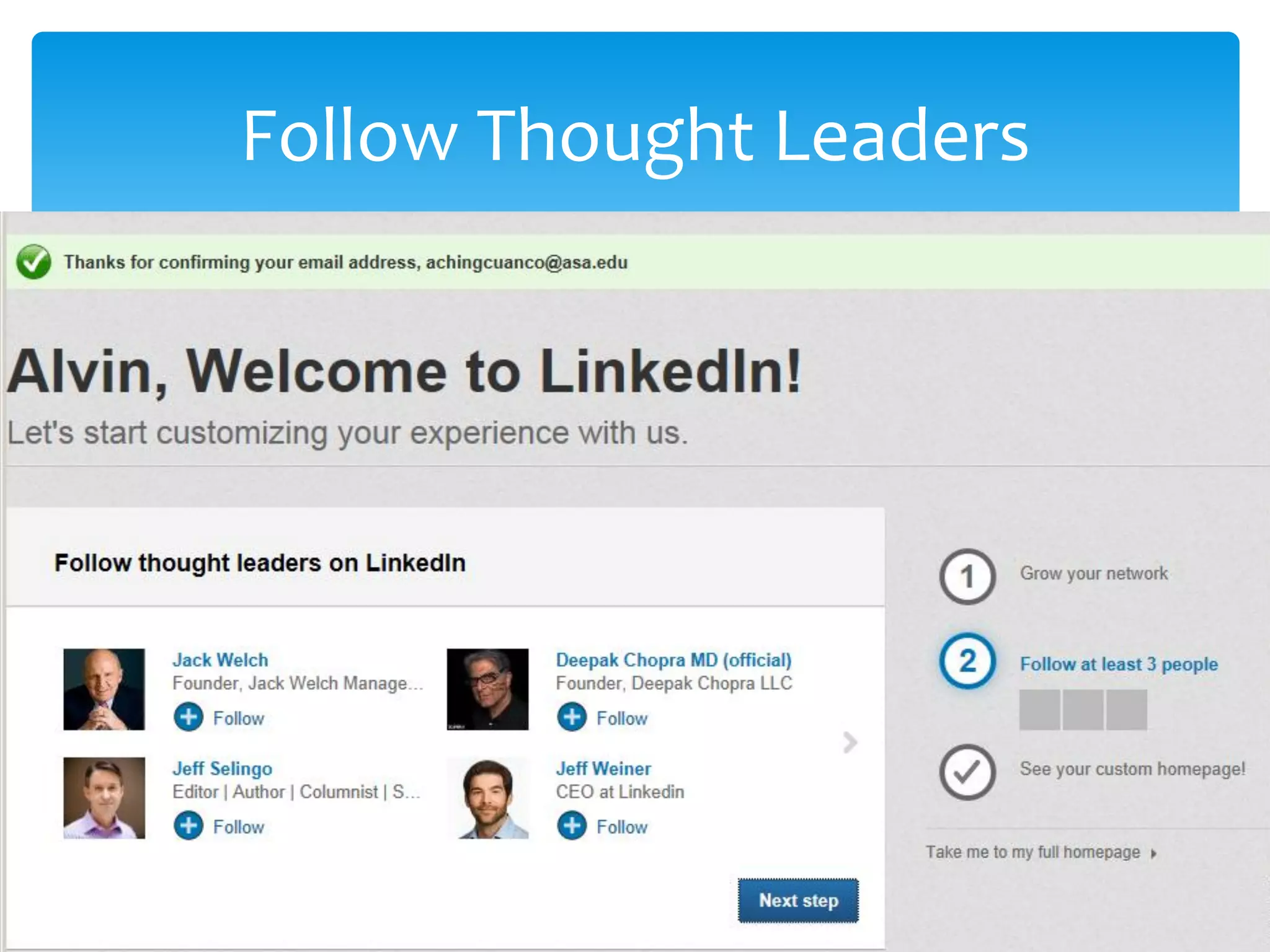 Follow Thought Leaders
 