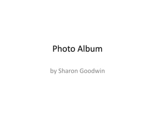 Photo Album

by Sharon Goodwin
 