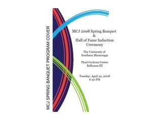 MCJ SPRING BANQUET PROGRAM COVER 