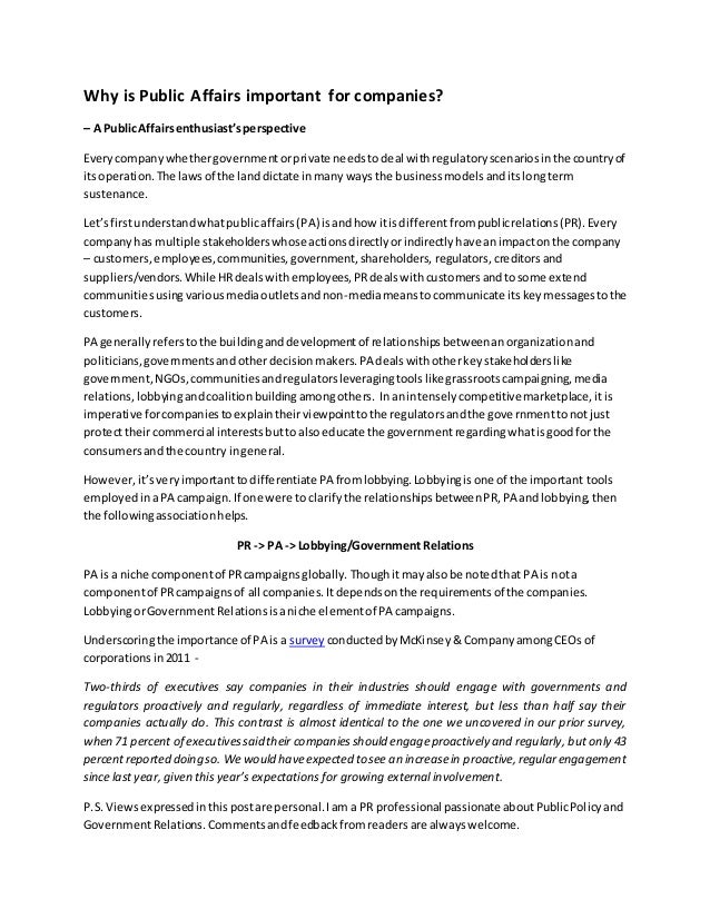 Why Is Public Affairs Important For Companies