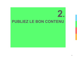 LE CONTENU EST ROI POUR ENGAGER
VOTRE CIBLE
 