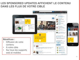MÉDIATISEZ VOTRE CONTENU EN TROIS ÉTAPES
2. Ciblage
3. Diffusion du
message à la cible
1. Publication
du message
25
Pour créer vos premières
publicités sur LinkedIn RDV ici
 