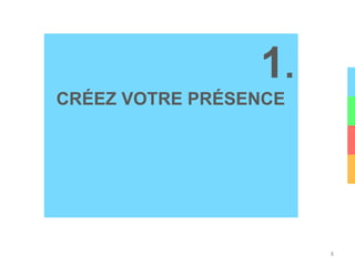 PRÉSENCE CONTENU
MEDIATISATIONREPORTING
4 ÉTAPES CLÉS POUR ATTEINDRE VOS
OBJECTIFS SUR LINKEDIN
8
 