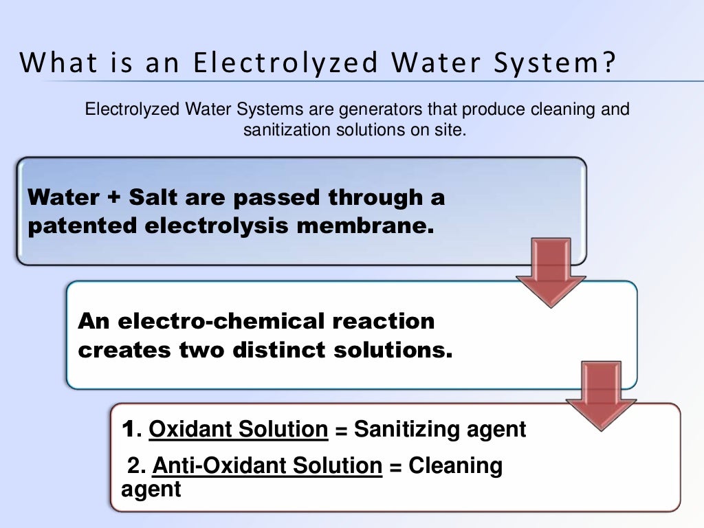 Electrolyzed Water System