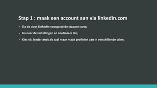 LinkedIn presentatie | PPTX