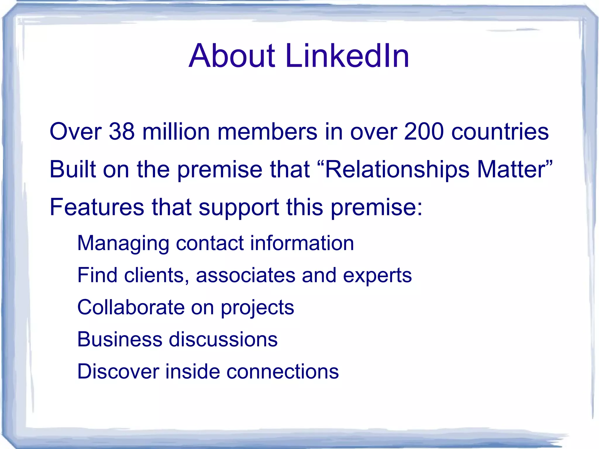 Linkedin Presentation