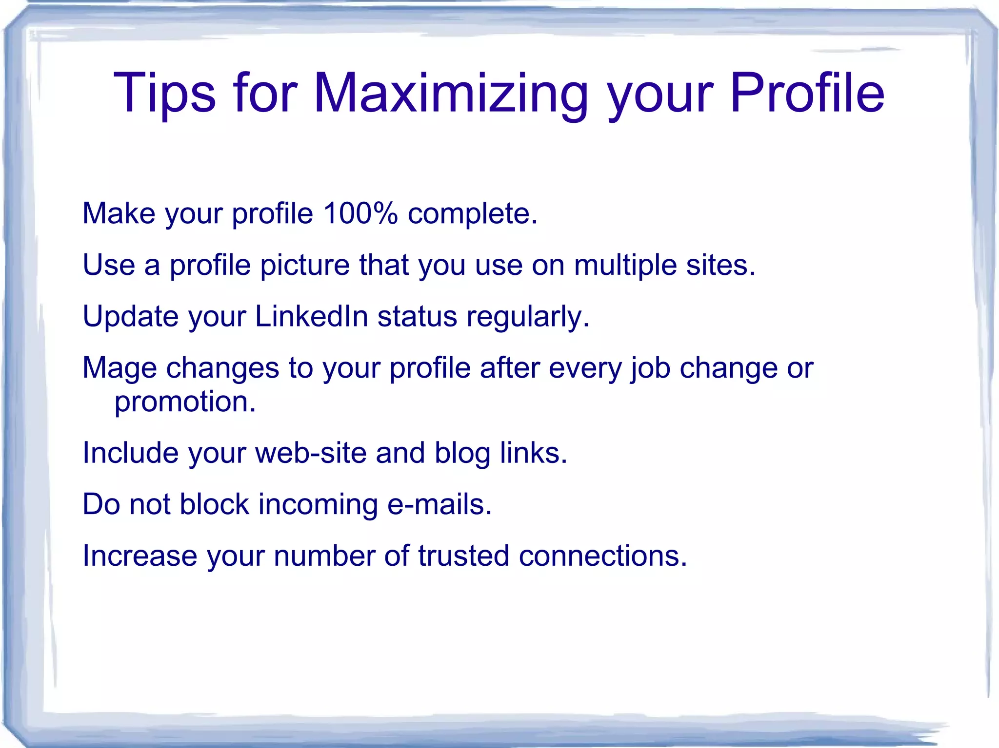 Linkedin Presentation