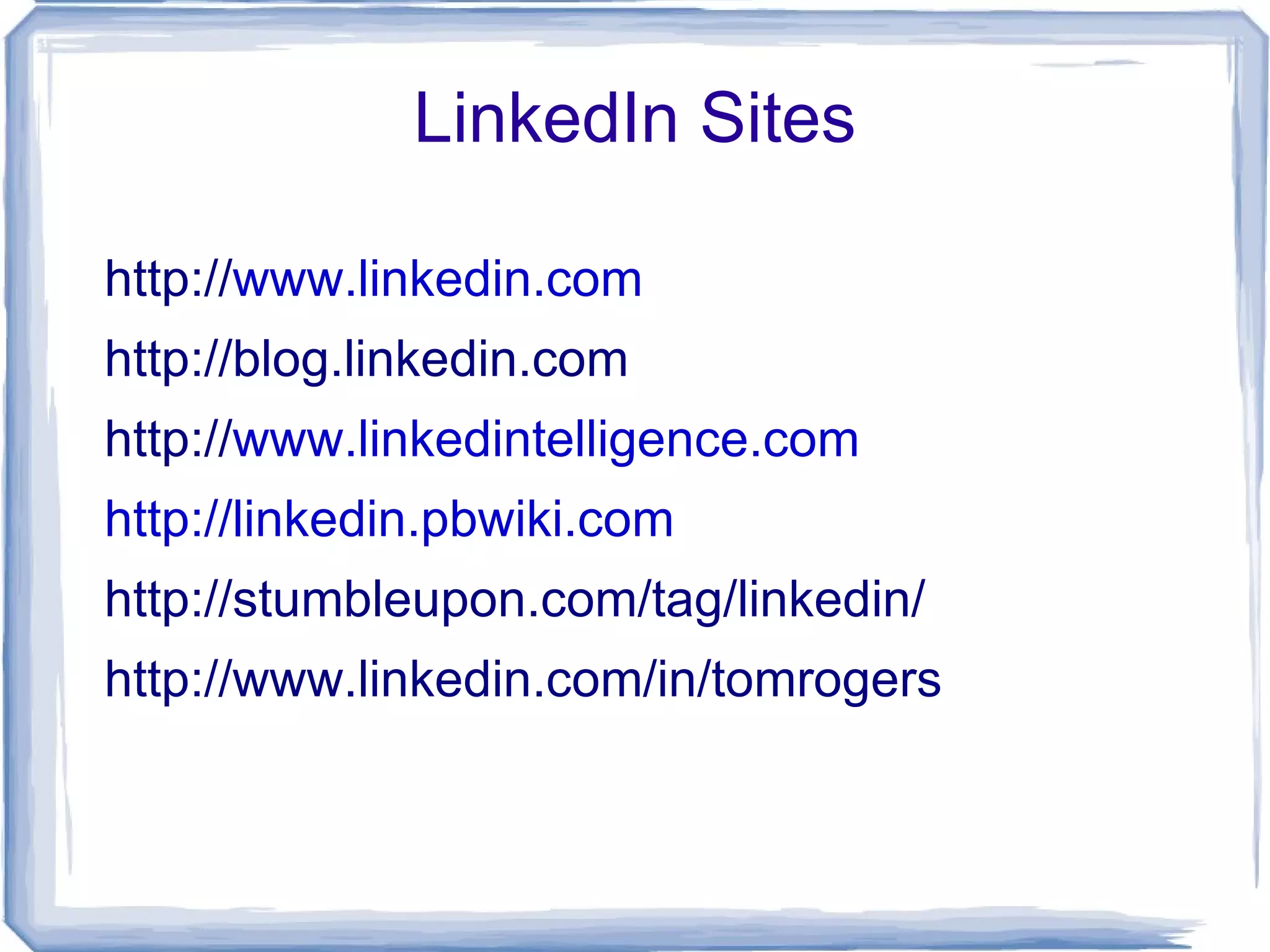 Linkedin Presentation