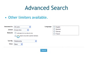 Advanced Search Other limiters available. 