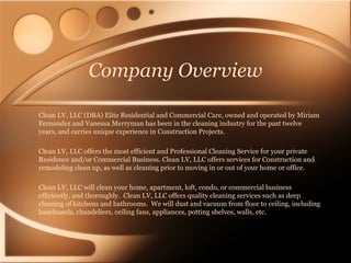 Clean LV, LLC Presentation