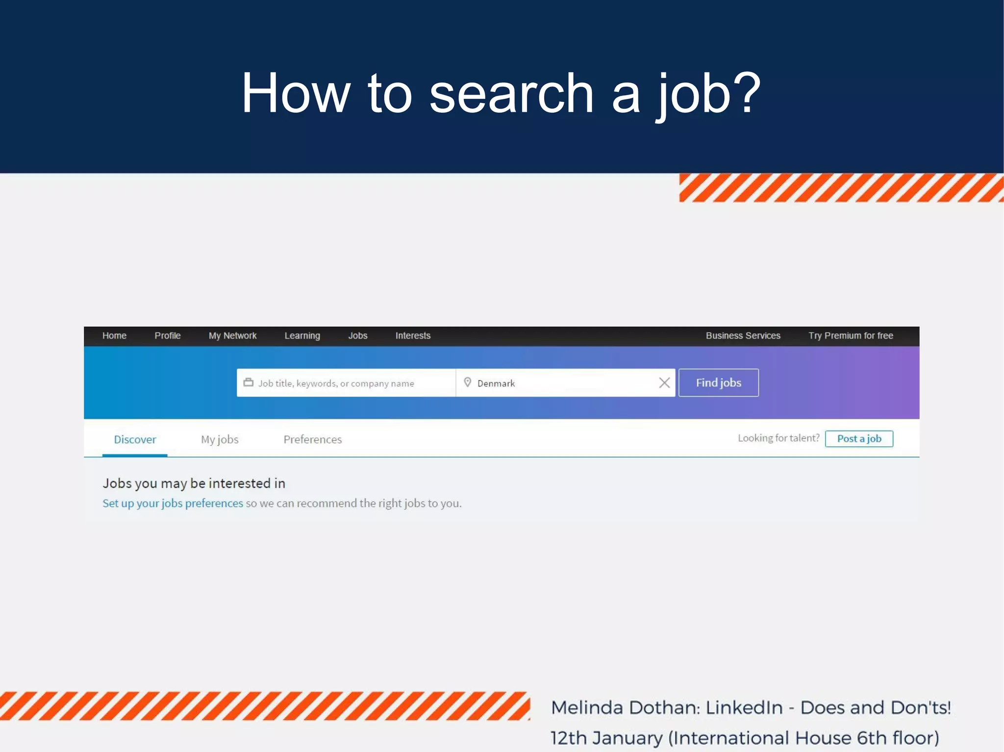 How to search a job?
 