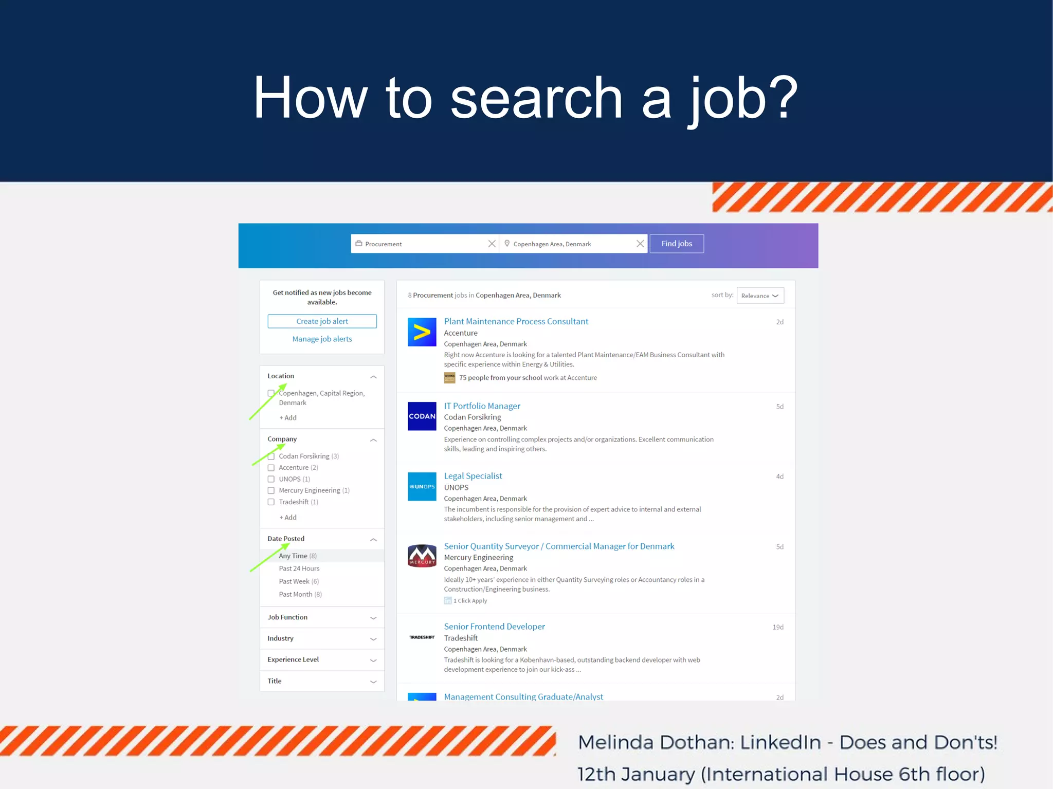 How to search a job?
 