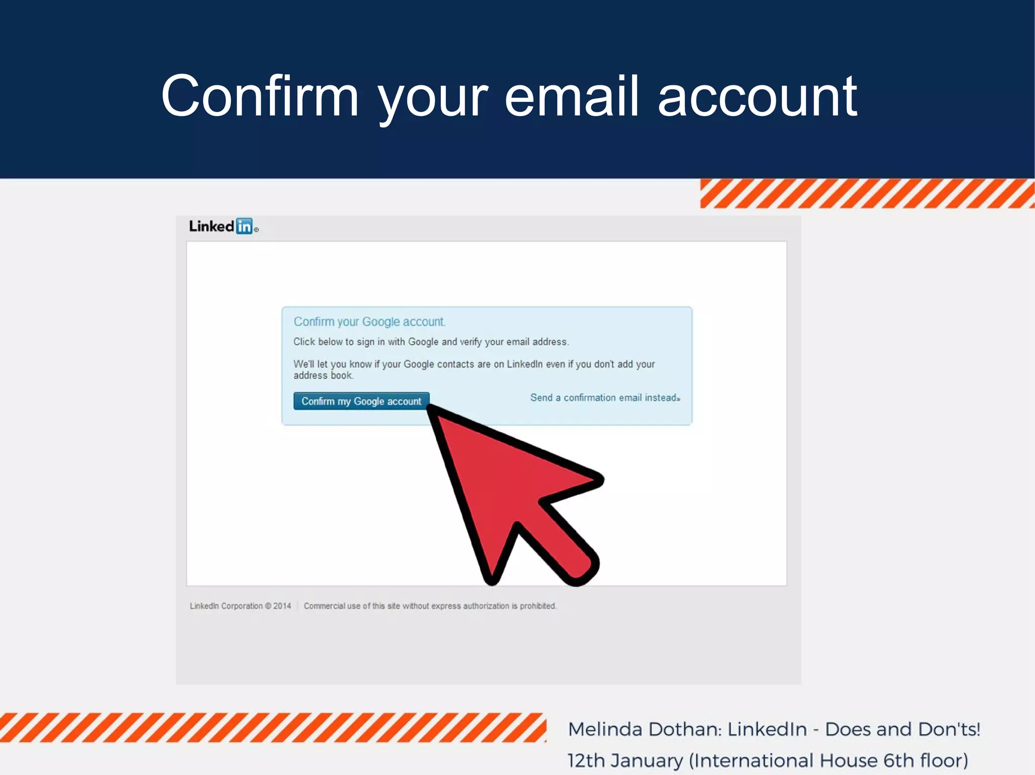 Confirm your email account
 