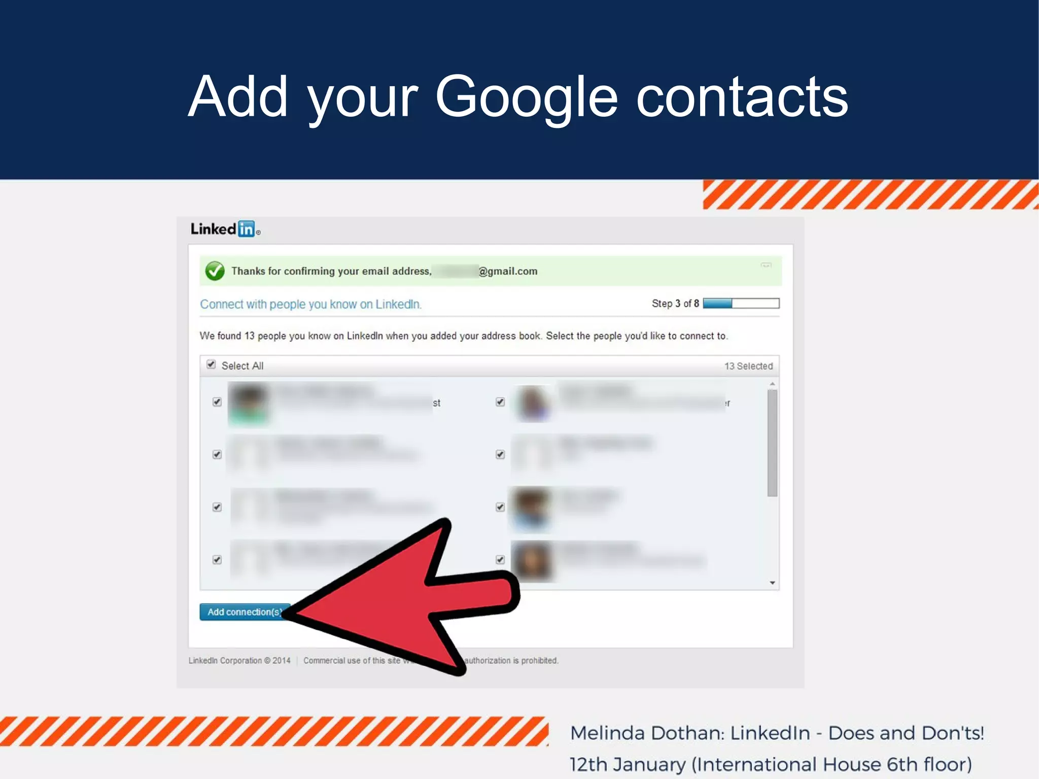 Add your Google contacts
 