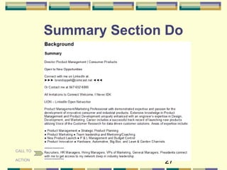 27
Summary Section Do
CALL TO
ACTION
 